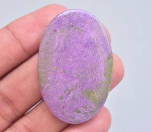 พลอย Purpurite Cabochon แบบหลวมๆ,พลอยเทียมแบบผสมขายส่งอัญมณี Stichtite พร้อม Serpentine Cabochon อัญมณี Purpurite แบบหลวม - Product Image 2