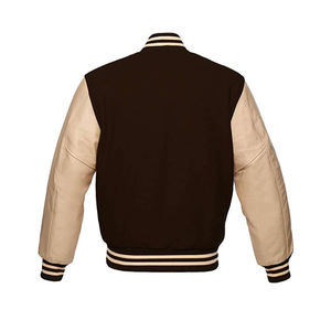 Chaqueta universitaria de manga larga hecha a medida de cuero puro, elegante abrigo de invierno con cuello levantado para hombre, ropa recubierta para exteriores a la venta - Product Image 5