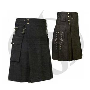 ที่ดีที่สุดคุณภาพชุดScottish Kilts Denim Kiltทนทานผ้าKilt - Product Image 4