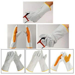 Gants de soudeur XL jaunes de haute qualité, doublés par soudure, protection des mains de sécurité pour les travaux de construction, style uni - Product Image 6