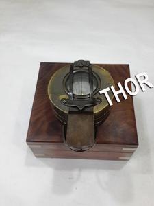 2.5โบราณ \\ "เข็มทิศเดินเรือทองเหลืองหน้าปัดดิจิตอลจัดแสดงแบบมีเอกลักษณ์กล่องไม้สีดำสำหรับสำนักงานกลางแจ้งสินค้าของขวัญสำหรับผู้ชาย - Product Image 5