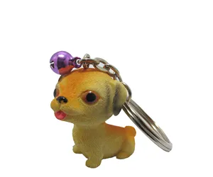 Polyresin adorable dog figurine for souvenir gift keychains