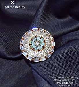 MEETALI CREATION-anillo con forma de flor de diamante, anillo de dedo grande, nuevo, a la moda, precio más bajo, 2021 - Product Image 2