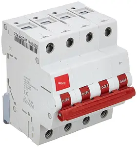 Reve 63A FP Switch Disconnector - 4 Pole MCB Electrical Circuit Breaker