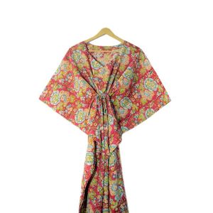 indian vintage <b>Kaftan</b> Cotton Floral Printed Indian Women <b>Kaftan</b> Ethnic Long <b>kaftan</b> <b>Plus</b> <b>Size</b> Nightwear Maxi Gown <b>Dress</b> for women - Product Image 2