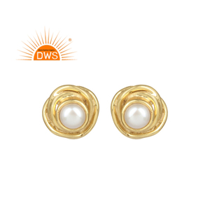925 Sterling <b>Silver</b> Natural Pearl <b>Stud</b> <b>Earring</b> for Women Jewelry for Women Gift for Her Dainty Collection - Product Image 1
