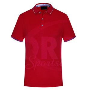 Nouveau été sur mesure dernier Style à la mode couleur unie hommes plaine coton tissu polos - Product Image 2