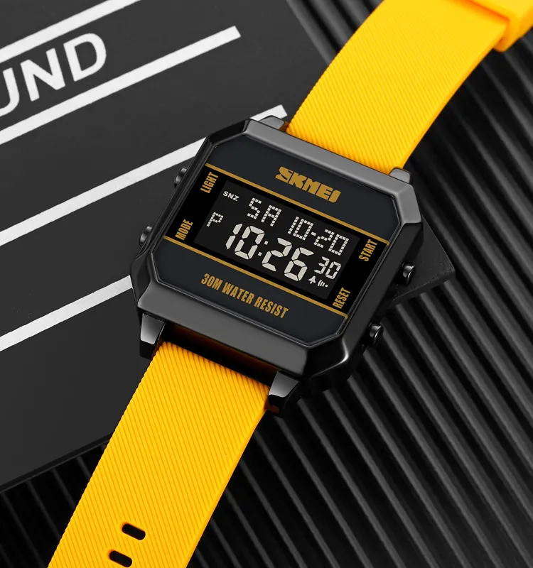 New Arrival Skmei 1848 Fashion Yellow Sport Digital Watch for Men Original Factory Wholesale Price