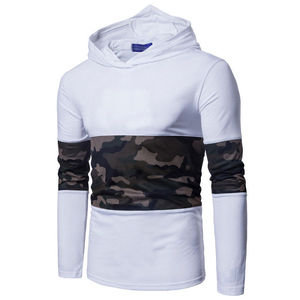 Sweat à capuche ajusté en coton de haute qualité 2 panneaux imprimés en polaire épaisse à épaules tombantes personnalisés pour hommes - Product Image 4