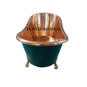 Meubles de salle de bain d'intérieur au design européen Baignoire en cuivre pour un bain confortable Baignoires modernes et élégantes à la mode - Product Image 4