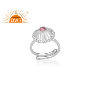 Bague en pierre précieuse en topaze rose, ensemble de bijoux, argent Sterling 925, fabrication de bijoux ethniques, fait à la main, vente en gros - Product Image 2