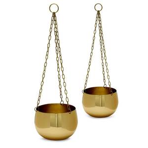 Maceta colgante de Metal con cadena, soporte para plantas con decoraciones de jardín para porche, decoración de jardín - Product Image 5