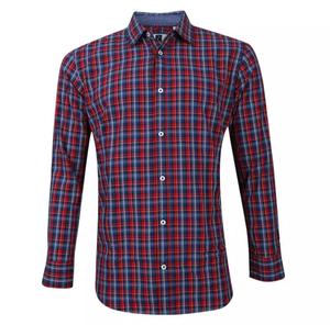 เสื้อเชิ้ตผ้าฝ้ายแขนยาวสำหรับผู้ชาย,เสื้อเชิ้ตทางการทรงสลิมฟิตออกแบบล่าสุดปี100% - Product Image 1