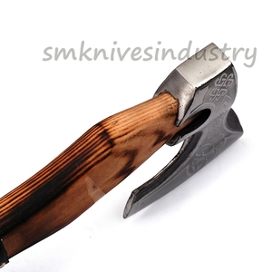 Échancrée en bois damas fait-main, 18 pouces, manche en bois trempé, belle axes (Smk1946) - Product Image 4