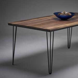 <strong>Walnut</strong> Solid Wood Rectangular Dining <strong>Table</strong> Antique Industrial Design for Restaurant Hotel Apartment Office Use - Product Image 3
