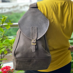 Handmade Real Leather Backpack Brown Backpack College Backpack - Product Image 2