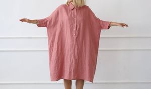 Nouvelle Collection : Robe Formelle Femme 100% Lin Noir à Col Rabattu Sans Manches Coupe A-Line avec Taille Naturelle, Perles et Voile Tissé - Product Image 4