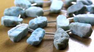 Pierres de Larimar naturelles de forme irrégulière, à surface rugueuse, pour la création de bijoux faits main, vente en gros, 20 pièces, prix d'usine - Product Image 3