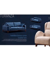 Ensemble de canapés-lits en tissu capitonné faits à la main en Europe, design moderne, sectionnel pliable turc, personnalisé et luxueux pour hall d'hôtel