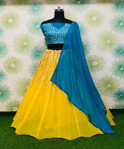 Designer Party Special Net Hand Work Lahenga Choli Con Blusa y Net Dupatta. Alfanumero Shalwar Kameez - Product Image 2