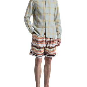 Short de basket-ball rétro classique pour homme avec motif solide imprimé OEM ODM Service Style rétro Impression par sublimation - Product Image 6