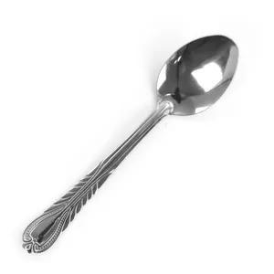 ชุดช้อนส้อมคู่ช้อนสำหรับงานแต่งงานเครื่องทองกาแฟทำจากเหล็กสแตนเลสดีไซน์ดอกไม้ทำมือสีเงินอุปกรณ์สำหรับจัดเลี้ยงบุฟเฟ่ต์ - Product Image 5