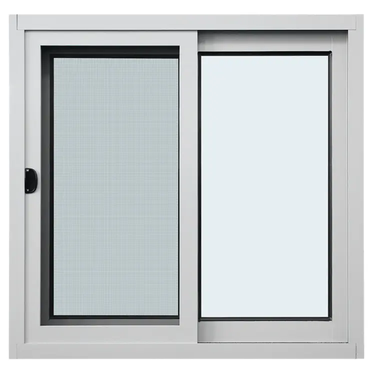 Fácil de operar calor aislamiento ventanas de aluminio y puertas correderas de doble ventana de vidrio para la casa