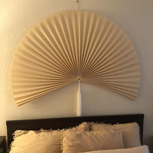 Éventail mural en bambou naturel, décoration de ventilateur en bambou au Vietnam, éventail mural, plusieurs couleurs, vente en gros, artisanat - Product Image 5