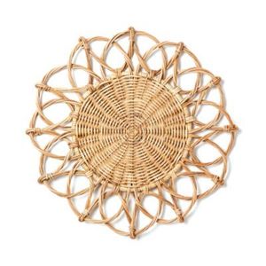 Plateau de chargeur en rotin naturel, plaque de chargeur pour décor de mariage, dîner en bambou, vente en gros indien - Product Image 2