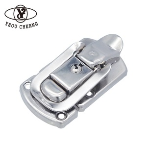 Customized HC266 polished silver metal paddle <b>latch</b> <b>lock</b> hardware for portable tension chest tool box case fitting <b>locks</b> - Product Image 1