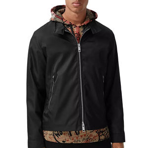 Vestes d'hiver pour hommes personnalisées OEM sans col design à fermeture éclair respirant coupe-vent réversible - Product Image 5