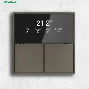 SEXANKA RS485 Factory Smart Home Automatic System Wall Switch Temperature Panel Smart Temperature Controller Button Panel