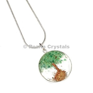 Top Seller Green Aventurine <b>Orgonite</b> Tree pendant - Product Image 1