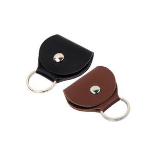 Estuche Porta Púas de Guitarra de Cuero PU Negro Personalizado con Llavero - Product Image 5