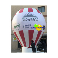 Ballon publicitaire gonflable de haute qualité pour toit, 6 mètres, diamètre 4 mètres, garantie de 2 ans, couleur optionnelle, impression numérique