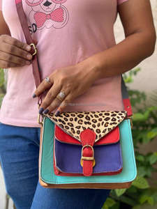 Sac à main en cuir véritable à imprimé Animal pour femmes, pochette élégante pour dames, collection - Product Image 2