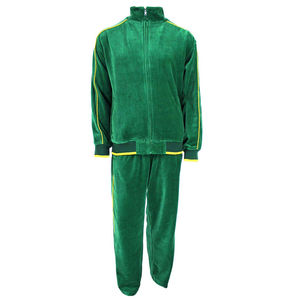 Costume de Jogging en velours vert pour hommes, fait à la main, survêtement - Product Image 1