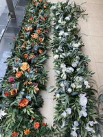 Chemin de fleurs pour banquets ou Table de mariage, au style décoratif, violet, 1 pièce
