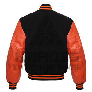 Hot Selling <b>Men's</b> Varsity <b>Jackets</b> Leather Sleeve Custom Logo Printed <b>Baseball</b> Varsity <b>Jackets</b> Made in Pakistan - Product Image 2
