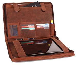 Carpeta de conferencias de cuero genuino, ligera y elegante, para hombres y mujeres, de un proveedor indio. - Product Image 2