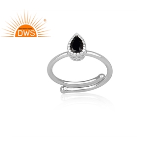Bague en pierre précieuse pour femmes, bijou en argent sterling 925, couronne fantaisie, vente en gros - Product Image 2