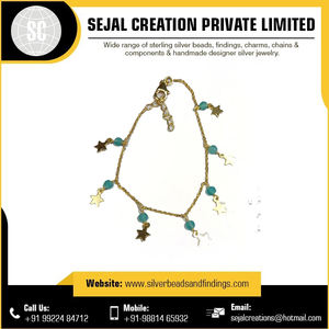 Hot Sale 925 Sterling <b>Silver</b> <b>Charm</b> <b>Bracelet</b> Gold <b>Silver</b> Plated Parties Gifts Engagements Number Pattern Pearl Main Low Price - Product Image 4