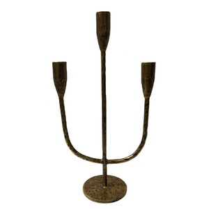 Candelabro de hierro de 15 pulgadas, personalizado, para mesa, cena, decorativo, de Metal, a la venta - Product Image 1