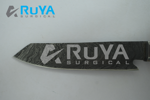 Ensemble de couteaux de cuisine japonais en acier Damas fait main sur mesure, 8 pouces, avec étui en acier inoxydable, boîte en carton 5 pièces, Ruya Surgical - Product Image 6