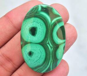 Cabochon de pierres précieuses Malachite, de haute qualité, ample, taille annuelle, pour bijoux, en vrac - Product Image 1