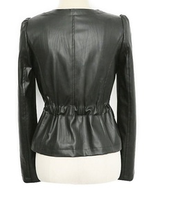 Veste de luxe en peau d'agneau noir pour femmes, nouveau Design classique, à la mode - Product Image 2
