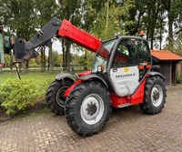 Chariot à palettes en acier Manitou MRT 2550 2013, capacité de charge de 1,5 tonne, moteur électrique, roues en caoutchouc, déplacement facile, garantie de 3 ans