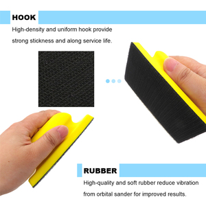 บล็อกเจียรด้วยมือทรงสี่เหลี่ยมผืนผ้าพร้อมตะขอและห่วงกระดาษทรายรองรับความแข็งปานกลางที่กำหนดเอง1แพ็ค - Product Image 5