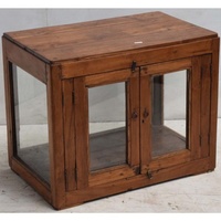 Vitrine en bois vintage industrielle ethnique indienne antique, petite armoire de rangement suspendue, couleurs variées