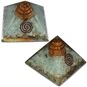Pirámides de orgón de Aventurina de piedra curativa natural con Rudraksha para protección curativa EMF - Product Image 1